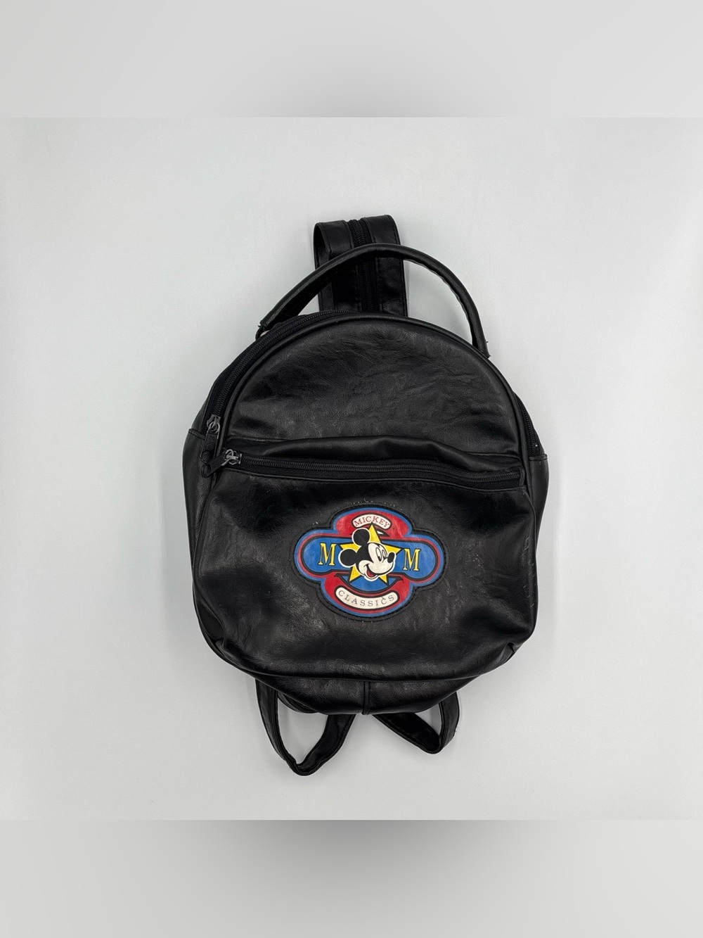 RARE Vintage 90s Disneyland Exclusive Mickey Mouse Mini Faux Leather Backpack